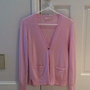 Pink Tory Burch cardigan, size small